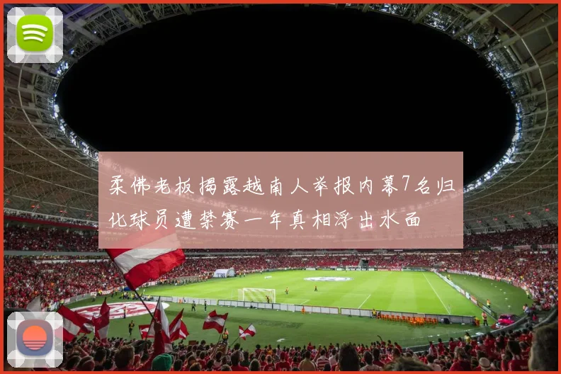 柔佛老板揭露越南人举报内幕7名归化球员遭禁赛一年真相浮出水面